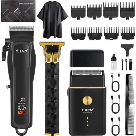 hiena pro cordless barber clippers set and trimmer kit.webp